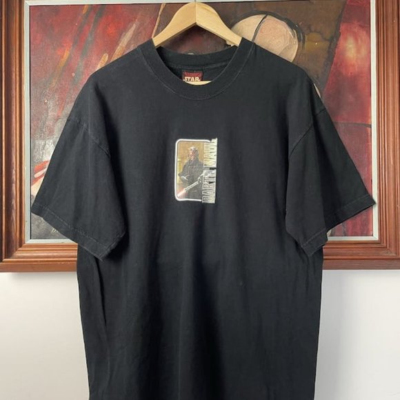 Vintage 90s Movie Tee Star Wars Darth Maul The Dark Side - Picture 1 of 1
